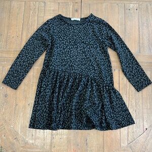 Zara black leopard print dress